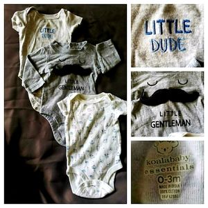 3/$30 SALE! "Little Dude"/"Little Gentleman" Handsome Onesies